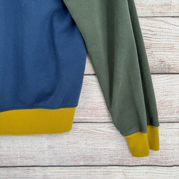 The North Face Colorblock Hoodie Sweatshirt Men's Size‎ Small Blue/Green/Yellow - Picture 7 of 14